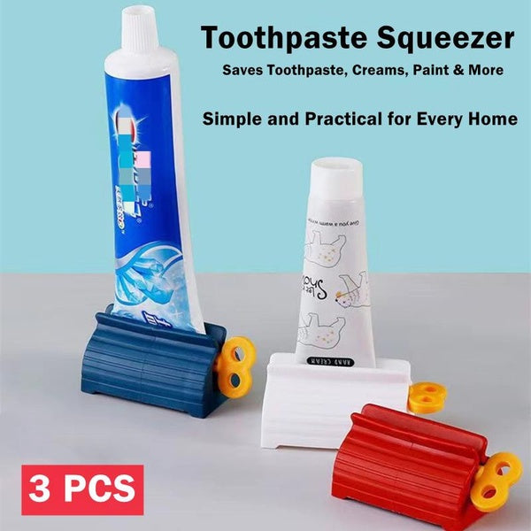 Rouleau de dentifrice Squeezer Tube Roller Distributeur de dentifrice Accessoires de salle de bain pour dentifrice, crèmes, peintures et plus (lot de