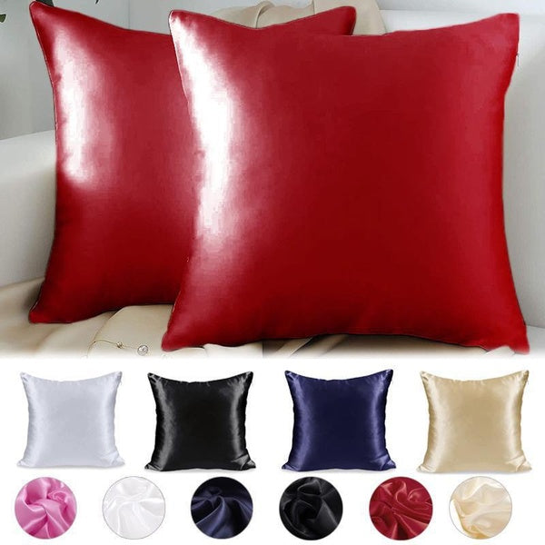 1pc Super Soft Pillowcase Satin Silk Pillowcase with Zipper for Hair and Skin, Breathable Both Sides Silk Pillow Case