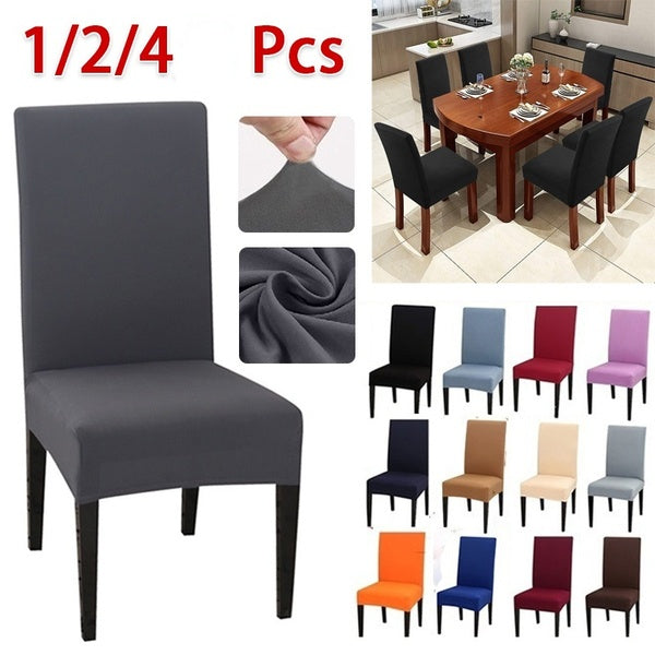 10 Solid Color Stretch Spandex Dining Room Chair Covers Slipcover Living Room Home Party Wedding Decoration Chair Cover