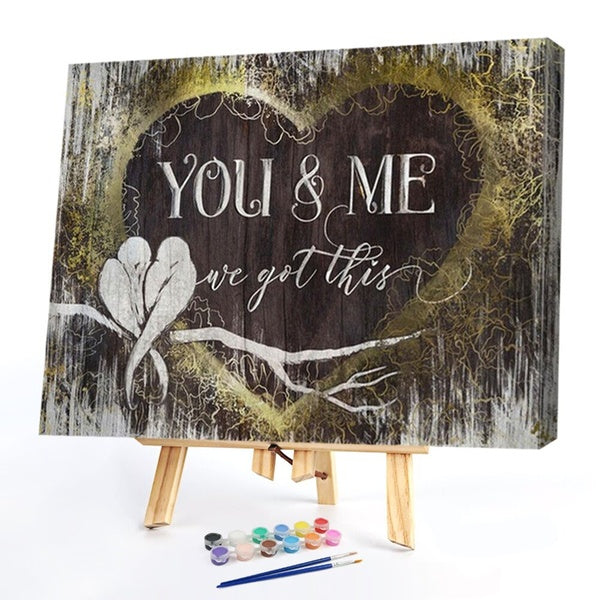 Paint By Numbers - Calligraphy FIYO Diy Oil Paint by Numbers Kits for Adults and Kids Beginner on Canvas Fashion Oil Painting Wall Art for Gift( No F