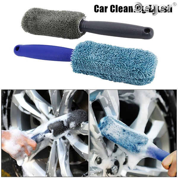 Ceyes 4 Colors! Auto Tire Scrubber Wheel Brush Cleaner Dust Remover with Handle Motorcycle Truck Washing Vehicle Wash Tire Cleaning Tools