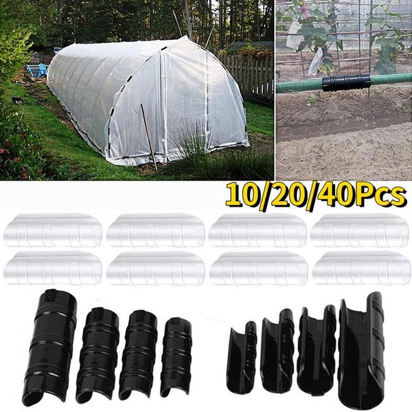 10-20-40pcs Greenhouse Clips Plastic Greenhouse Clamps 20-32mm ABS Snap Clamp Tube Clip Garden Buildings Tube Clip for Greenhouse Film Sunshade Nets
