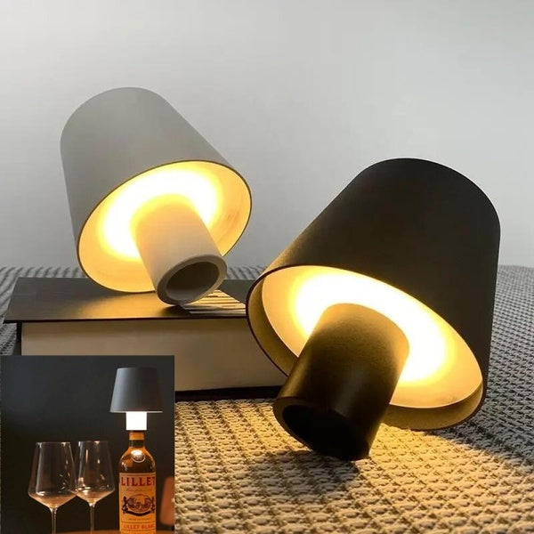 Dimmable Wine Bottle Lamp Led Touch Control Lamps USB Rechargeable Table Lamp Atmosphere Night Lights for Patio Camping Restaurant Home Bar