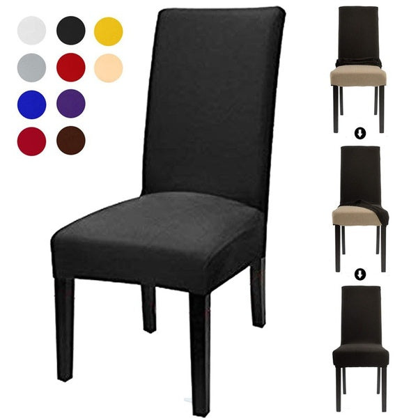 Chair Cover Stretch Elastic Solid Color Slipcovers Chair Covers for Dining Room Kitchen Wedding Banquet Hotel