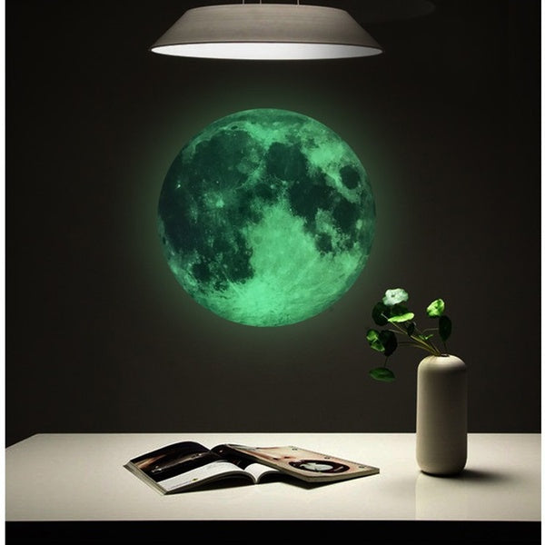 Luminous Moon 3D Wall Sticker for Kids Room Living Room Bedroom Fluorescent Decoration Home Decals Glow In The Dark Wall Stickers