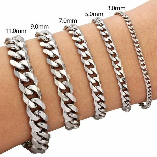Luxury Fashion Men's Creative Hip Hop Bracelet Hand Woven Cuban Silvery Golden Bracelet Luxury Jewelry Accessories Punk Bracelet Men's Street Trend P Matron Inn