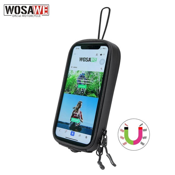 WOSAWE Moto Magnetic Phone Tank Holder Bag Motorcross Waterproof Fuel Oil Bags
