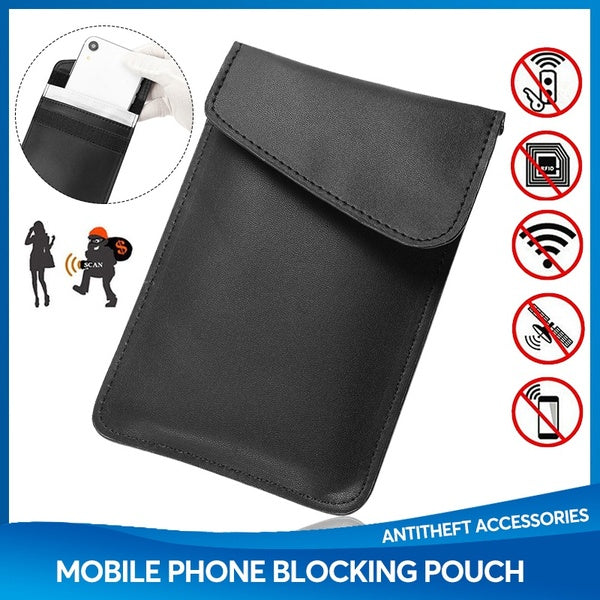 Sac de signal anti-radiation pour téléphone portable Téléphone enceinte Bloqueur de signal Rf 5G GPS EMF Sac de blocage de signal RFID Porte-clés de