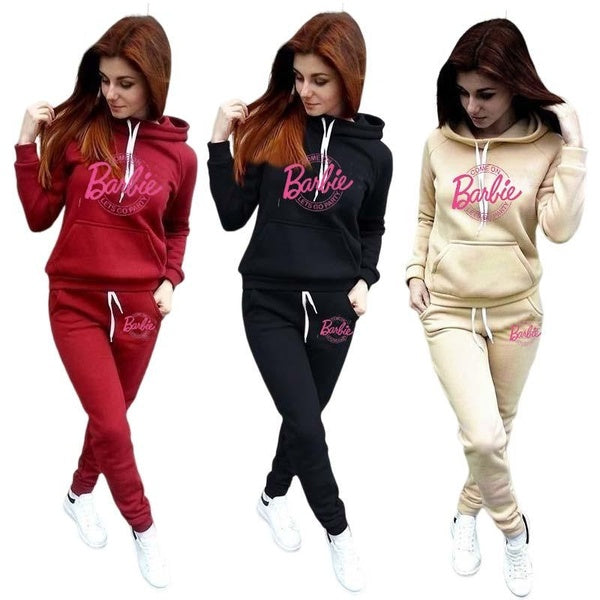 Stylish Women's Hooded Tracksuit Set - Fashion Jogging Suits with Hoodies and Sweatpants - Sports Wear Sweat Suits for Ladies