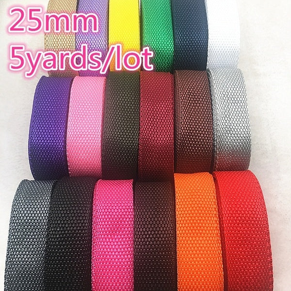DIY 5 yards Longueur 1 Pouce (25mm) Largeur Nylon Sangle Cerclage Artisanat Couleur U PICK