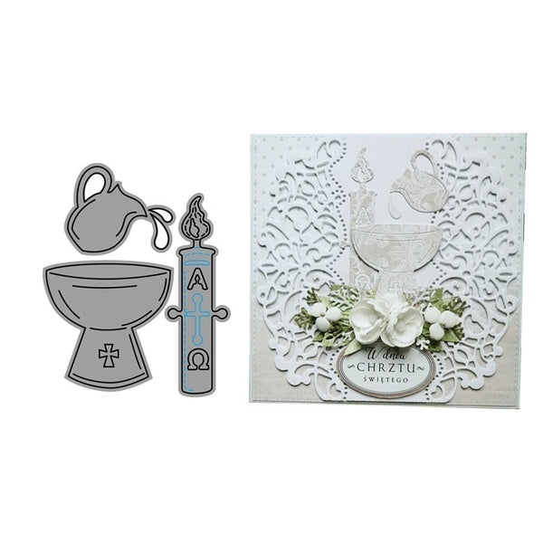 Washbasin Kettle Metal Cutting Dies Stencils for Scrapbooking Card Making Decorative Embossing Paper Cards Dies