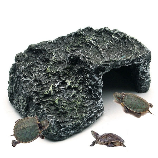 Aquarium Turtle Basking Climbing Platform Turtle Tank Basking Island Stone Aquarium Cave Decoration For Turtle Repitle Fish