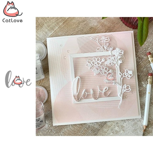 Love Word Letter Metal Cutting Dies Scrapbooking Stencil Die Cuts Card Making DIY Decorative Craft Embossing New Dies For 2020