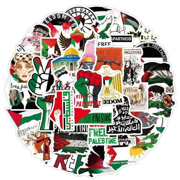 10-50Pcs Palestine Stickers Palestinians Graffiti Stickers for DIY Luggage Laptop Skateboard Motorcycle Bicycle Stickers