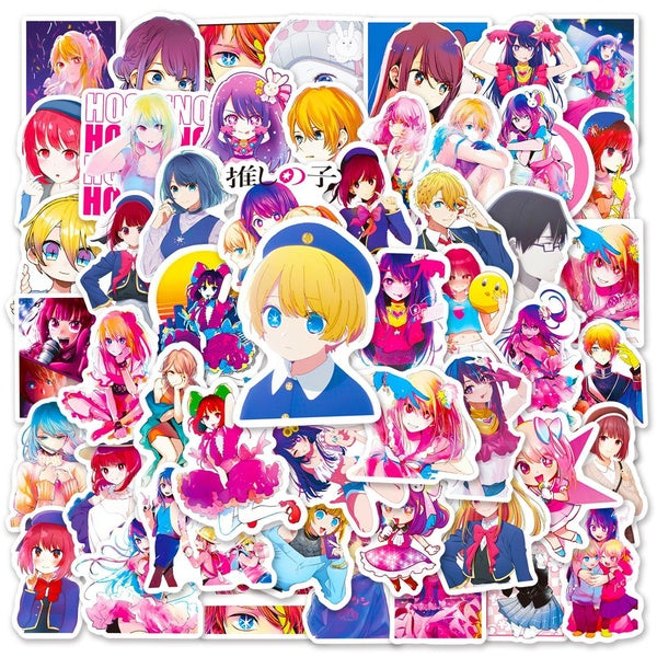 10-50pcs Cartoon Oshi No Ko Stickers Hoshino Rubii Hoshino Ai graffiti Stickers for DIY Luggage Laptop Skateboard Motorcycle Bicycle Stickers