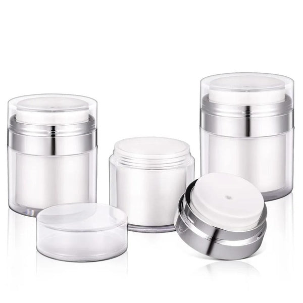 Moisturizer Pump Dispenser Refillable Cream Jar Vacuum Bottle Travel Size Empty Container for Cream and Lotion