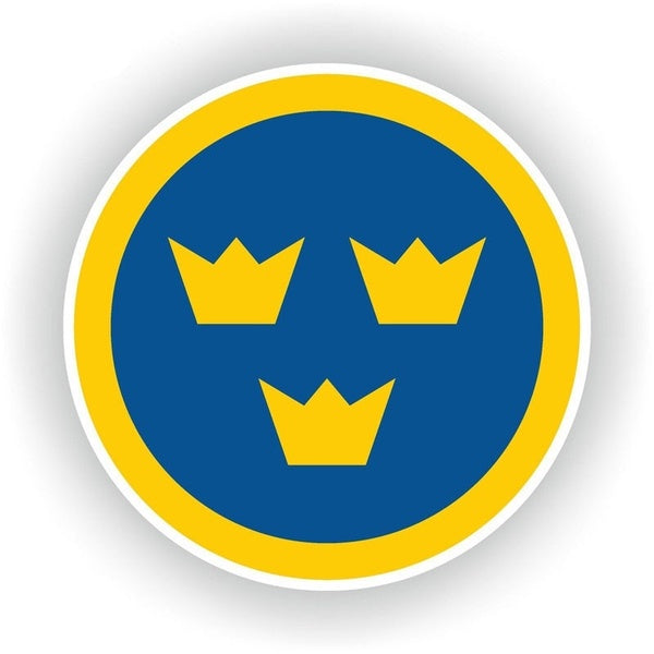 13CM*13CM Styling Sweden Air Force Round Flag Decal Motorcycle Car Sticker 6-1568