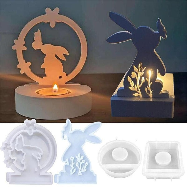 DIY Decorative Easter Bunny Holders Silicone Molds