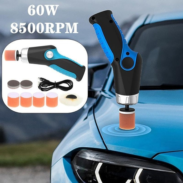 Mini Wireless Waxing Polishing Machine 60W 8500RPM Variable Speed Car Polisher Cleaning Polishing Waxing Scratch Repair Tool USB