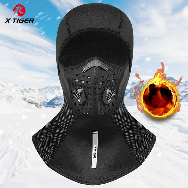 X-TIGER Balaclava Ski Mask - Winter Face Mask for Men & Women - Cold Weather Gear for Skiing, Snowboarding & Motorcycle Riding Black