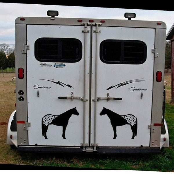 2 GRANDS AUTOCOLLANTS APPALOOSA HORSE 12,5 "MIRROED DECAL APPALOSSA HORSE Autocollant De Voiture