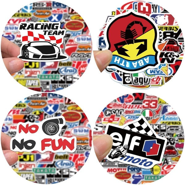 10-50-100Pcs JDM Racing Car Modification Stickers Motorcycle Bicycle for DIY Luggage Laptop Skateboard Motorcycle Bicycle Sticker