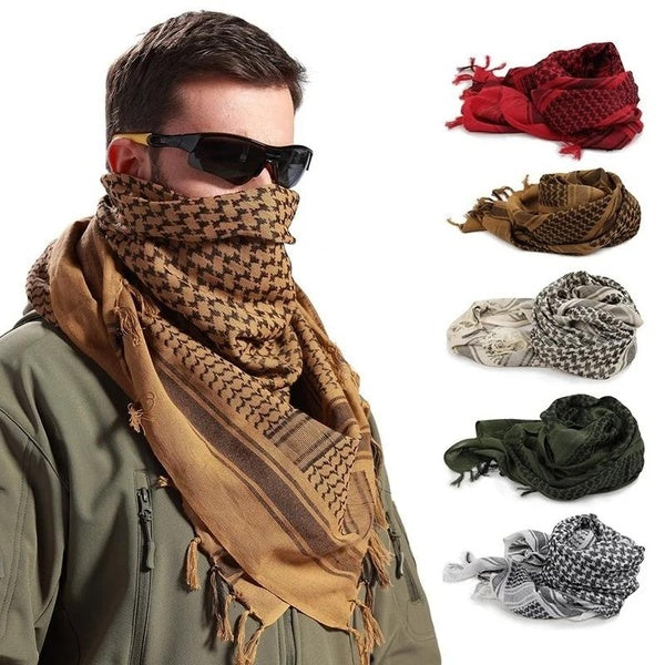 Camping randonnée écharpe pour hommes femmes arabe carré écharpe tactique Shemagh Keffiyeh châle cou couverture tête enveloppement Bandanas désert éc
