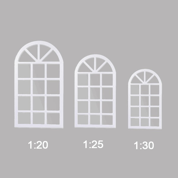 4Pcs Model Window 1-20 1-25 1-30 Scale Decorative Sand Table Building Materials Doll House Layout Accessories Model Toys
