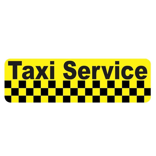15.4CM*4.6CM Personality Taxi Service Warning Decal Car Sticker