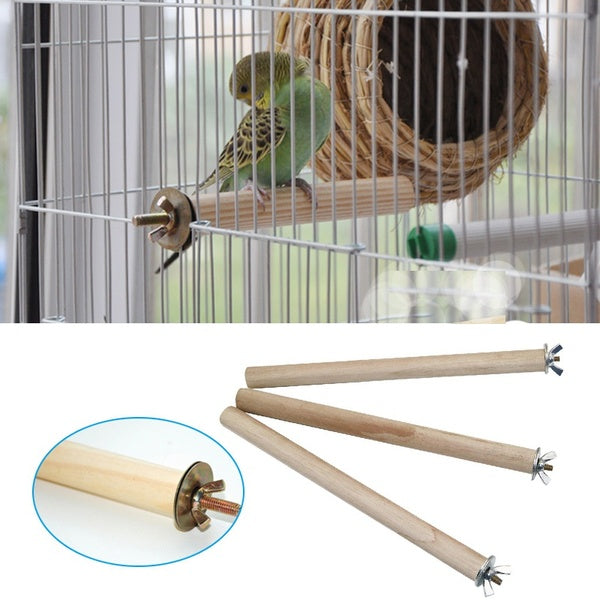 1 Pcs Parrot Pet Raw Wood Hanging Stand Rack Toy Parakeet Branch Perches For Bird Cage Pet Supplies
