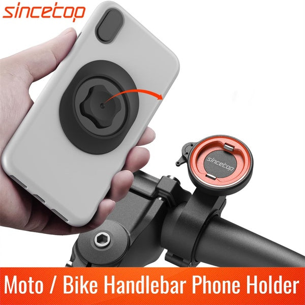 Bike Phone Mount,Motorcycle Phone Holder with Universal Adapter,Out Front Bicycle Handlebar Mount for Mountain Road EBike,Scooter,Moto,MTB,Quick Rele