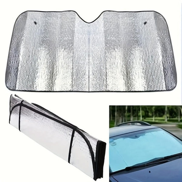 1pc Premium Car Sun Shade Curtain-Automatic Retractable Sun Visor-Front Windshield Sunscreen & Heat Shield-Easy Installation for Vehicle Comfort