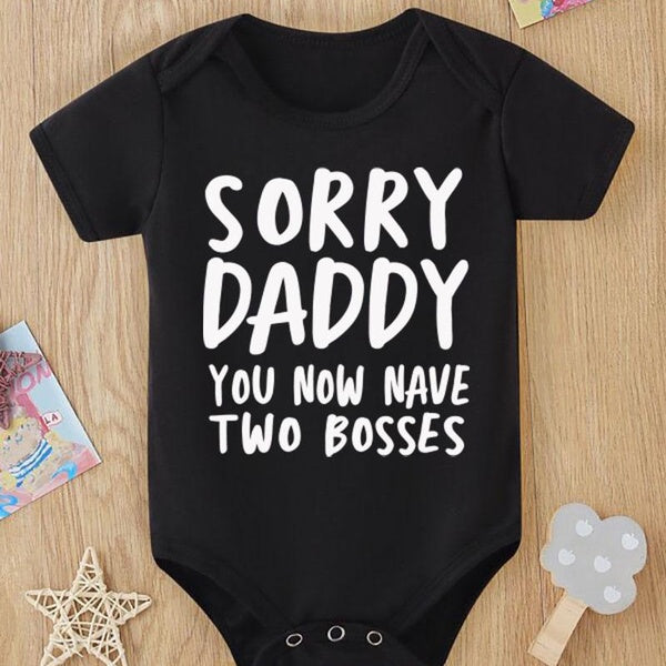 Newborn Infant Romper Letter Print Short Sleeve Round Neck Bodysuit For Baby Girls Toddler Clothes