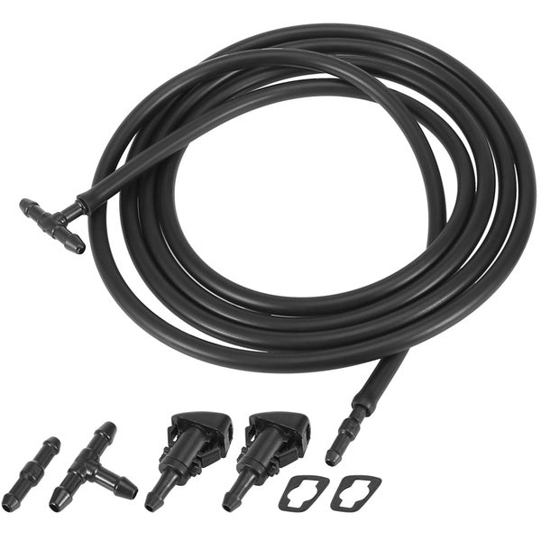 Front Windshield Washer Nozzles Kit for Dodge for Ram for Chrysler 2 Meters Windshield Washer Hose with 4pcs Connectors Replaces