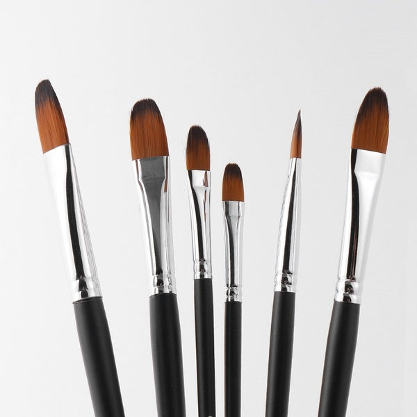 9pcs-set Nylon Oil Paint Brush Round Painting Brush For Watercolor,Oil,Acrylic Brush Pen pincel para pintura Art Supplies 803