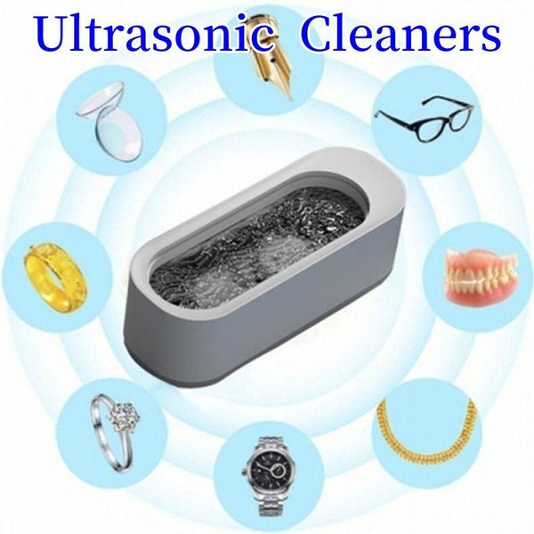 2024 Nouveau Mini nettoyeurs à ultrasons Gadgets pour la maison Nettoyant Lunettes à ultrasons Machine de nettoyage Type de batterie Bijoux Nettoyeur