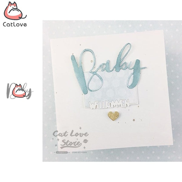 Baby Word Metal Cutting Dies Scrapbooking Stencil Die Cuts Card Making DIY Decorative Craft Embossing New Dies For 2020