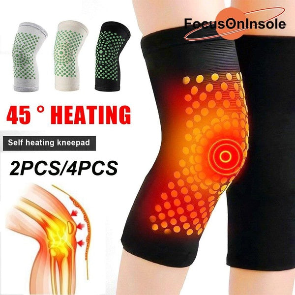 FocusOnInsole 2-4pcs Self Heating Knee Pad Brace for Arthritis Joints Pain Relief Security Protection Kneepads Knee Support Leg Warmer Massager