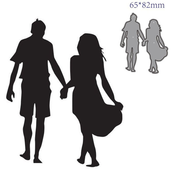 New Couples Metal Cutting Dies Scrapbooking Stencils Dies DIY Photo Card Decor Embossing Die Cut Craft Dies