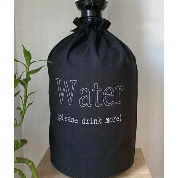 Couverture noire de bonbonne imprimée, couverture Damacana, conception de cuisine, conteneur de stockage d'eau endommagé