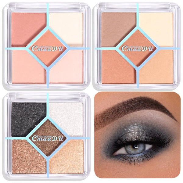 CmaaDU Dazzle Style 5 Colour True Nude Matte Eye shadow Makeup Pearl Silky-Smooth Long Lasting Effect Eyeshadow Palette Cosmetic