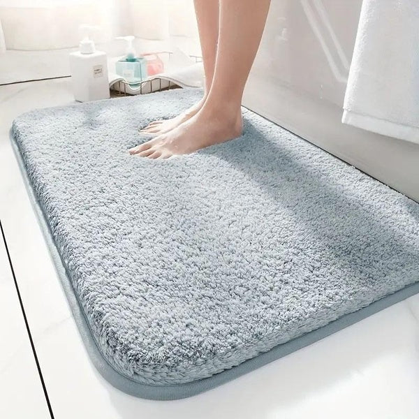 Bath Mats For Bathroom - Anti Slip Absorbent Bathroom Mats Soft Microfiber Bath Mats - Fluffy Plush Shaggy Bathroom Rugs And Mats For Shower, Tub, Si