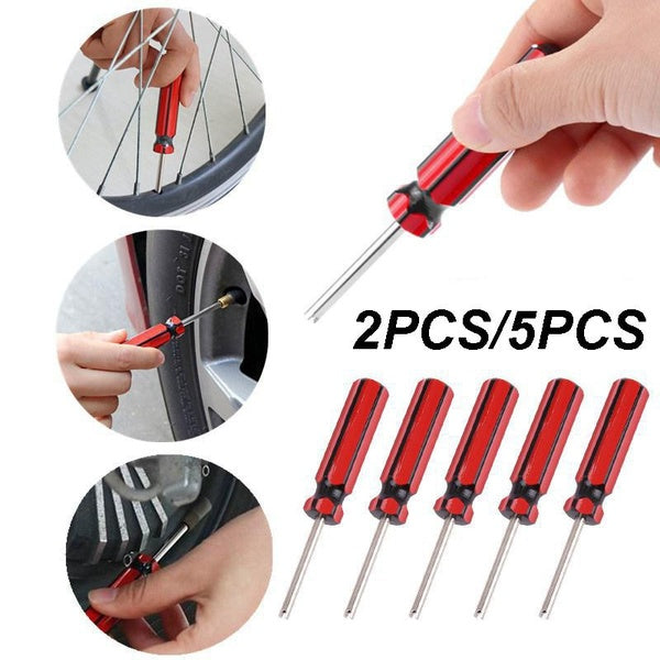 5-2pcs Car Truck Bike Screwdriver Valve Stem Core Remover Tire Repair Install Tool