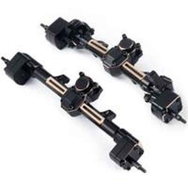RC Car Brass Front Rear Portal Axle with Hex Adapter Weights for Axial SCX24 Deadbolt Wrangler C10 Gladiator Bronco 1-24 Upgrade Accessories