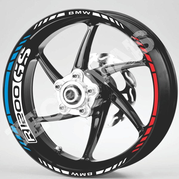 Rim stickers kit R1200GS BMW R1200 Wheel Stripes Decals Felgenaufkleber Tape Kit de Friso Refletivo Fita de Roda Refletiva Adesivo para roda Refletiv