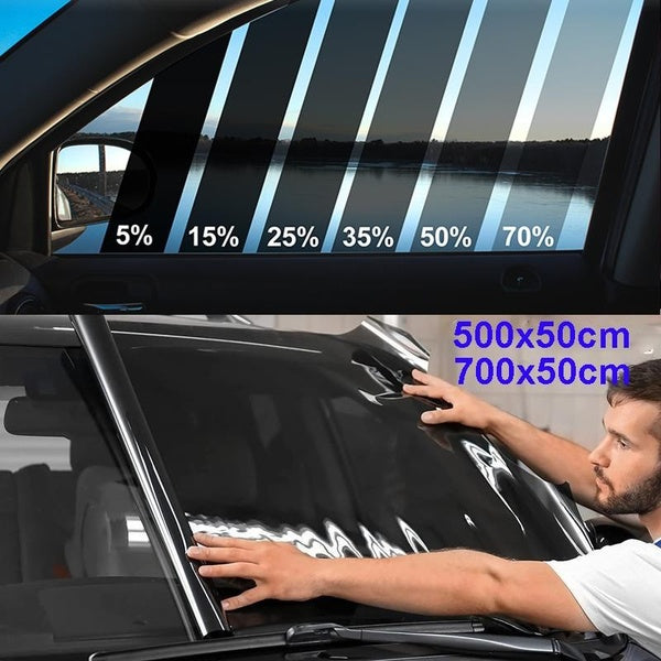 500x50cm-700x50cm Black Car Window Foils Tint Tinting Film Roll Car Auto Home Window Glass Summer Solar UV Privacy Protector Sticker Films
