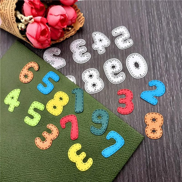 Numbers Metal Cutting Dies Stencil DIY Scrapbooking Album Paper Card Template Mold Embossing Craft Decoration