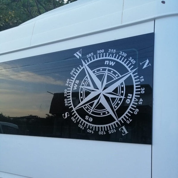 Compass Caravan Stickers Caravan Vinly Decals Off Road Sticker Truck Camping Camper For bmw g30,audi q5,toyota chr,citroen c5