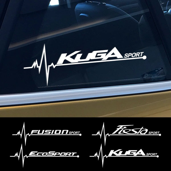 2PCS For Ford Fiesta Mondeo Fusion Explorer Escape Shelby Edge Ecosport Kuga Mustang Car Side Window Stickers Decals Accessories