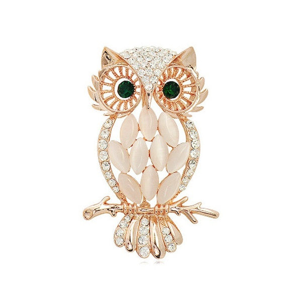 Broches de hibou d'opale de bande dessinée de mode pour des accessoires de partie d'oiseau d'animal de femme